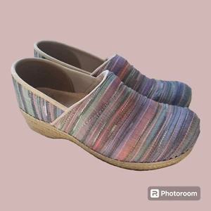 Dansko Clog Jute Rainbow Stripe Artisan Weave Women’s Size EU 41 US Size 9 - Picture 1 of 11