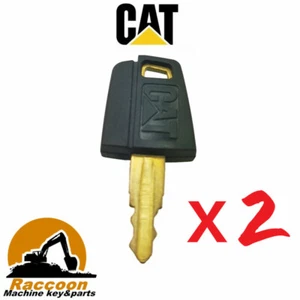 2pcs Fits Caterpillar Equipment Ignition Key CAT 5P8500 Excavator Paver Dozer - Picture 1 of 3