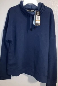 Sudadera con capucha Under Armour para mujer azul cuello alto forrada de lana talla pequeña nueva con etiquetas - Imagen 1 de 4