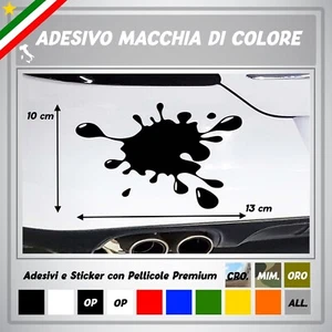 Adesivo Schizzo di vernice 13cmx10cm macchia inchiostro prespaziato vari colori - Imagen 1 de 1