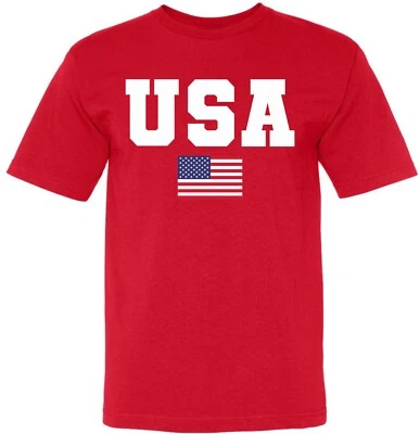 USA Flag T-Shirt Patriotic 4th of July Independence Day Made in USA Pride Tee - Image 1 of 2
