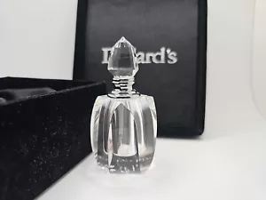 Elegant Dillards Fauceted Crystal Perfume Bottle With Velvet Box No Funnel - Picture 1 of 6