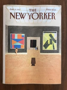 1987 February 9 The New Yorker Magazine Modern Art Painting Museum CEM Martin - Imagen 1 de 3