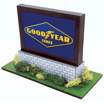 Real Racing Models Roadside Billboard "Goodyear" 1/43 scale slot car building - Image 1 of 4