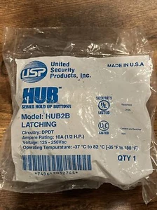 UNITED SECURITY PRODUCTS HUB2B Latching Hold-Up Button DPDT, 6 Screw USP NEW!
