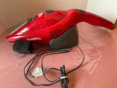 Dirt Devil Scorpion Hand Held Vacuum Red Parts Only Non Working w Base + Filter - Image 1 of 3