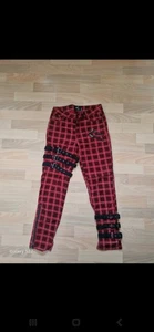 Karierte Hose Rot, Schwarz - Bild 1 von 4