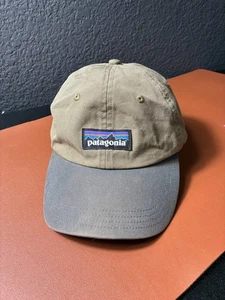 Patagonia Men's/Women's P-6 Logo Two-Tone Khaki & Gray Hat - Picture 1 of 5