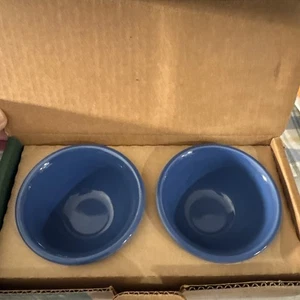 Longaberger Woven Traditions 2 Cornflower Dessert Bowls - Picture 1 of 4