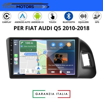 CarPlay Per Audi Q5 2010-2018 Android 15 Autoradio GPS Navi WiFi USB DAB+ 4+64GB - Immagine 1 di 4