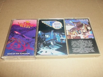 MOODY BLUES   Lot of 3 CASSETTES:  keys of the kingdom-other side of life-caught - Image 1 of 3