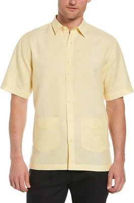 $70 Cubavera Standard Linen-Blend Yarn Dye Stripe Guaybera , Banana Crepe , XXL - Image 1 of 4