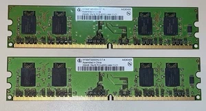 Infineon 512MB DDR2 PC RAM Memory Kit (2 x 256MB PC2-4200U-444-11C1) - WORKS - Picture 1 of 5