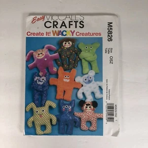McCalls Crafts M5826 Sewing Pattern Create It! Wacky Creatures Dolls Plush Uncut - Picture 1 of 2