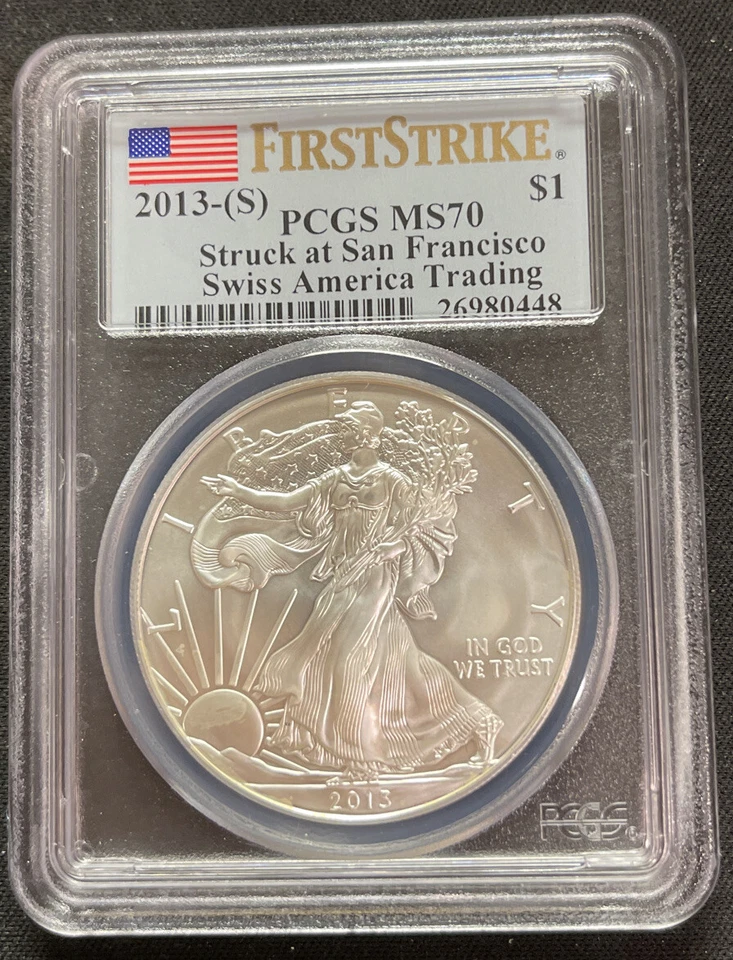 2013(S) PCGS MS70 First Strike Swiss America Trading ENN Coins - Image 1 of 1