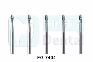 5 Stück Dental Hartmetall Bohrer Trimmen Finishing Polieren Ei Fußball FG 7404 hoch - Bild 1 von 3