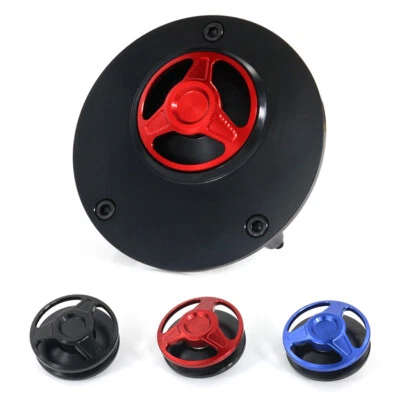 Ajuste para Yamaha YZF R6S 2006-2010 YZF R1 00-14 sin llave tanque de combustible tapa de gasolina cubierta Foto 1 de 4