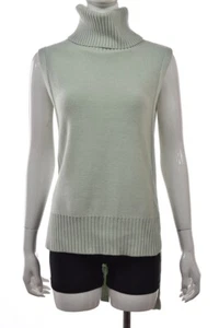 Prenda para el torso Banana Republic suéter para mujer talla S verde espuma de mar sin mangas cuello de tortuga - Imagen 1 de 5
