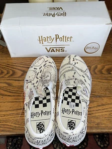 Vans Limited Edition Harry Potter Marauders Map Classic Slip On Size 12 - Picture 1 of 13