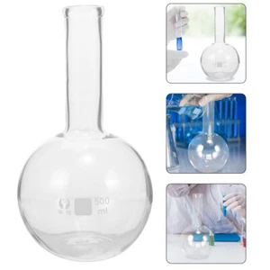 Frascos de vidrio de fondo plano redondeados químicos vasos cuello largo - Imagen 1 de 12