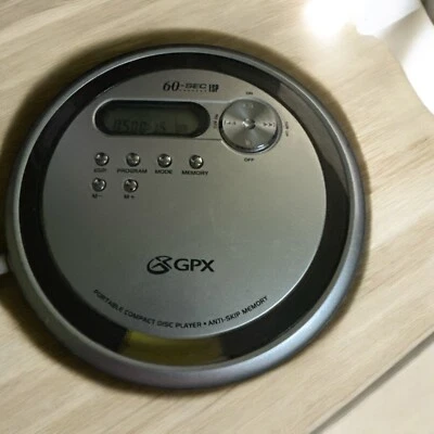 Reproductor de discos compactos GPX CDP4504DT-N reproductor de CD portátil ESP de 60 segundos probado funciona Foto 1 de 4