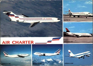 Flugzeuge color Postkarte Postcard Airline Air Charter mit Airbus und Boeing - Picture 1 of 2