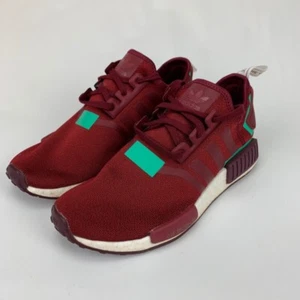 Adidas Womens NMD R1 Running Shoes Red BD8007 Low Top Lace Up Sneakers 9 M - Picture 1 of 6