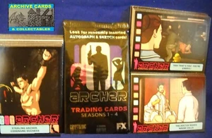 2014 Cryptozoic Archer Season 1-4 BASE trading cards set and wrapper - Picture 1 of 4