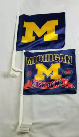 Michigan Wolverines 1998 "Rose Bowl" Car Window Flag - Licensed Product Cover