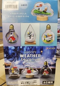 Re-Ment Miniatures Desktop Figure Peanuts Snoopy Weather Terrarium Full Set RARE - Picture 1 of 9