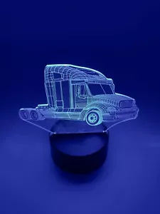 3D Truck Lamp 7 Colour Change LED Night Light Relax Bedroom Desk Lamp Gift New - Picture 1 of 7