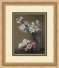 Henri Latour Roses and Lilies Custom Framed Print
