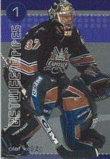  2001-02 Be a Player Between the Pipes Olaf Kolzig Redemption Card