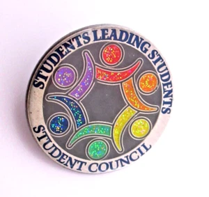 Students Leading Students - Student Council - Colorful Logo - Lapel Pin - Foto 1 di 7