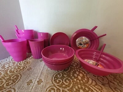 NEW! ARROW 15pc Sip-A-Bowls Straw Bowls & Straw Tumblers & Reg. Bowls & Tumblers - Image 1 of 4