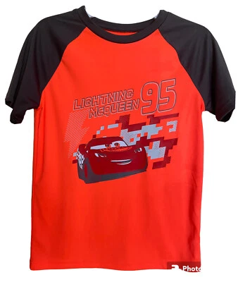 Camisa ACTIVA Disney/Pixar Jóvenes Niños Rayo McQueen Naranja/Gris Talla 8 Nueva con Etiquetas Foto 1 de 3