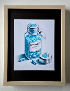 🔥Chiara Bellini + Tiffany's Comfort Pills Original Hand Signed Print Ltd EdCOA - Picture 1 of 5