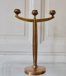 Seltener antiker Jugendstil Messing Leuchter Kerzenständer true Vintage - Bild 1 von 11
