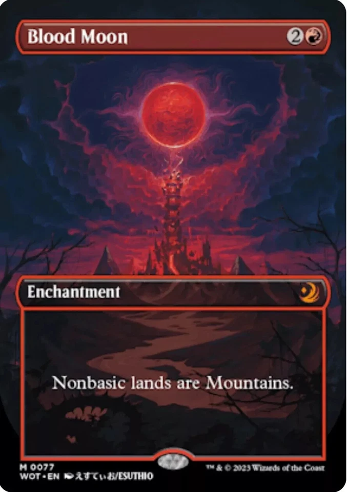 Blood Moon NM ANIME WOT WILDS OF ELDRAINE ENCHANTING TALES MTG - Image 1 of 1