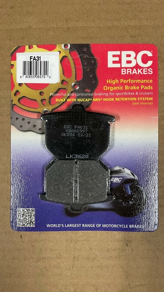 Pastillas de freno traseras Honda CB750F EBC 1977-80, FA31 Foto 1 de 1