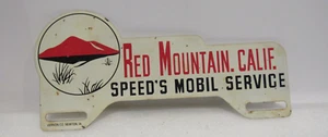 Vintage Red Mountain California Speeds Mobile Service Metall Nummernschild Topper - Bild 1 von 2