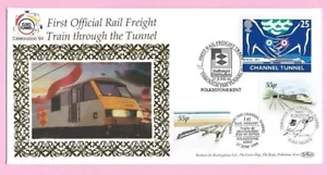1994 BENHAM Cover - CHANNEL TUNNEL Rail Freight & Eurostar FOLKESTONE & Cachets - Bild 1 von 2