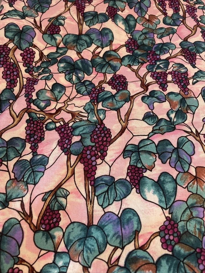 Timeless Treasures Cotton Fabric Illume Stained Glass Grave Vines 8 yards - Image 1 of 4