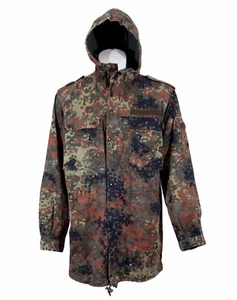 PARKA German Army Combat Jacket Hood Flecktarn Camo All Sizes +Free Field Cap - Foto 1 di 14