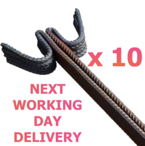 Metal Fencing Pins 10mm Steel Barrier Fence Stakes - NEXT DAY - Picture 1 of 1