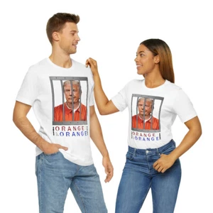 President TRUMP - NARANJA ES LA NUEVA NARANJA Camiseta de manga corta unisex ¡ENCIÉRRALO! - Imagen 1 de 6