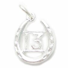13 in a lucky horseshoe sterling silver charm .925 x 1 Thirteen charms