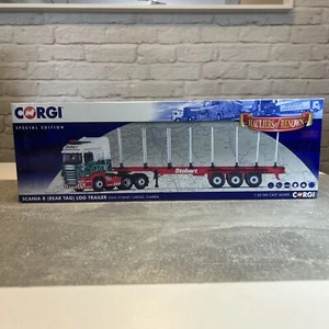 Remolque de troncos con etiqueta trasera Corgi CC13742 Scania R Eddie Stobart, Carlisle edición especial - Imagen 1 de 11