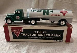 Ertl Conoco Nth Motor Oil Ltd Edition 1937 Ford Tanker Delivey Truck Coin Bank - Picture 1 of 8