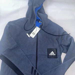 Adidas Sweatshirt Mens Hoodie zip sweatshirt glory blue basketball new - Bild 1 von 7